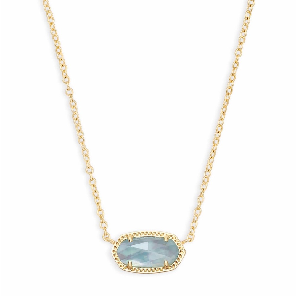 Kendra Scott Gold Necklace with Blue Pendant